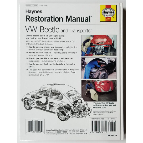 Haynes Restoration Manual VW Beetle And Transporter 66 66