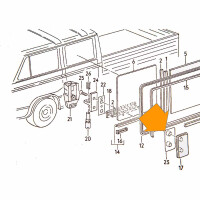 Type2bay, T25 and T4  Seal for sliding window latch OE-Nr. 2