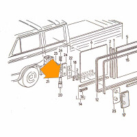 Type2bay, T25 and T4  Pin for sliding window latch OE-Nr. 28
