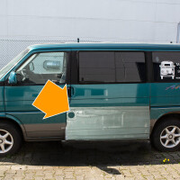 T4 reparatiedeel zijpaneel midden links, 1/3 hoog 7D1809159A