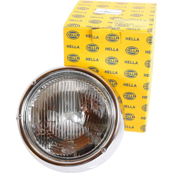 Type2 early bay Genuine Hella Headlight with chrome ring left Oe