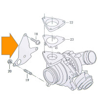 T5 Turbo gasket 2,5lTDI, Elring, 03 - 10, OEM partnr. 070145