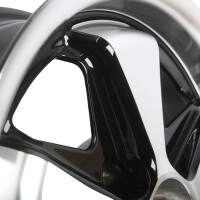 Type2 bay and T25 SSP Fooks Alloy Wheel Black/Polished 5,5Jx