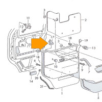 T4 door trim panel up to 12.95, light grey, OEM partnr. 7058