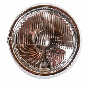 Type2 early bay Genuine Hella Headlight with chrome ring...