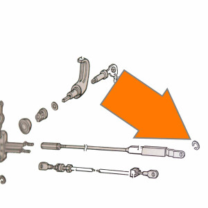 T2 circlip schuifdeurstang N124351