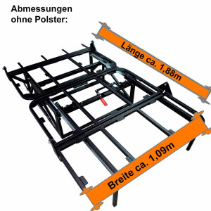 T5 T6 3/4 Width Campervan Beds with safety belts TÜV...