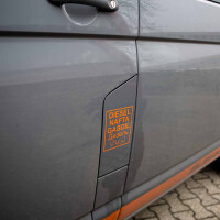 Sticker DIESEL GASOIL NAFTA plus Russian and Arabic Orange 2