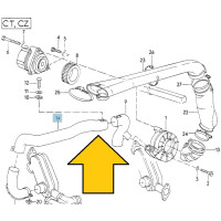T3 warm air elbow CT/CZ USED 070256271A 2