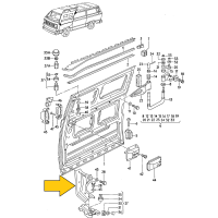 T25 Right sliding door lower carrier arm USED 251843412 2