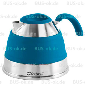 Outwell Kettle Collaps 1,5l Blue Stainless steel/Silicone...