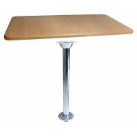 Tafel met verchroomde poot gallery