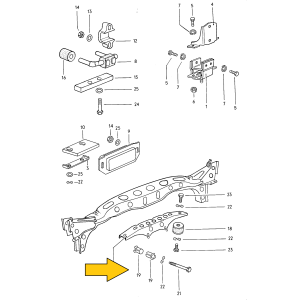 T2 T3 verstevigingsbus ophanging versnellingsbak orig.VW...