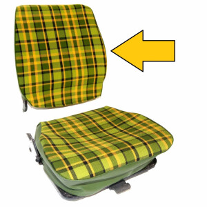 T2 Westfalia back rest cover green-yellow from 08.74 onwards