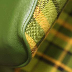 T2 Westfalia back rest cover green-yellow from 08.74 onwards