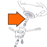T4 space bush steering column, orig. VW, OEM partnr. 7014193