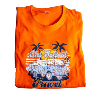 T-Shirt Old School Travel Oranje 2