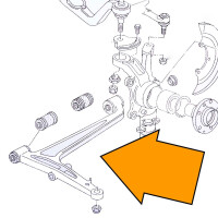 T4 draagarm linksonder orig. VW,  14mm, 701407151A 7