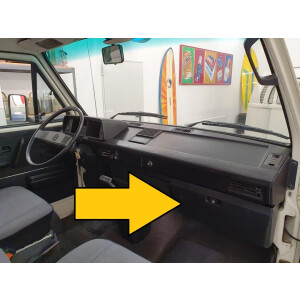 T3 glove box under dash BLACK Caravelle/Multivan USED...