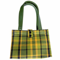 Westfalia Handbag in green-yellow plaid. gallery