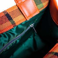 Westfalia-Style Handtasche Orange kariert 5