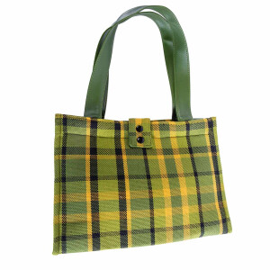 Westfalia big Handbag in Green plaid