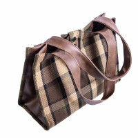 Westfalia big Handbag in brown-beige plaid 2