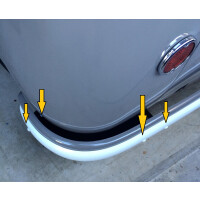 T1 Complete ribbed / pressed rear bumper and splash tray bol