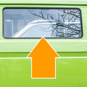 T3 zijruit tegenover schuifdeur / schuifdeur tot 1985...