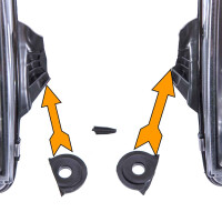 T6 LED DRL sequential indicator V3 Headlights black pair DAM