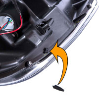 T6 LED DRL sequential indicator V3 Headlights black pair DAM