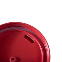 Type2 Split Blue Volkswagen Campervan Bamboo Travel Mug Red 