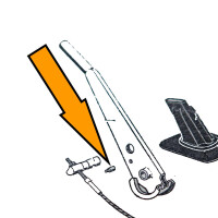 T1 Bolzen für Sperrklinke Handbremshebel, orig. VW NOS,