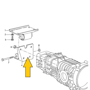 T3 baksteun Diesel 5-bak 251399241M