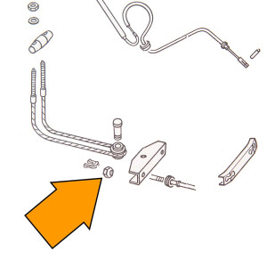 Type2 bay handbrake cable nut up to 7.70. OEM 111711349