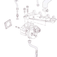 T25 Mounting kit turbo charger JX, OEM partnr. 068145900 068