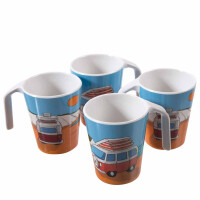 Melamine 4 pieces Mugs in campervan-design 2