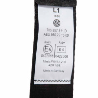 T4 rear seat belt left, orig. VW, OEM partnr. 705857811 D 01