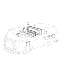 Type 2 bay Cab divider window seal VW Original Part OEM-Nr. 