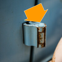 T1 Türscharnierbolzen unten, Übergröße 