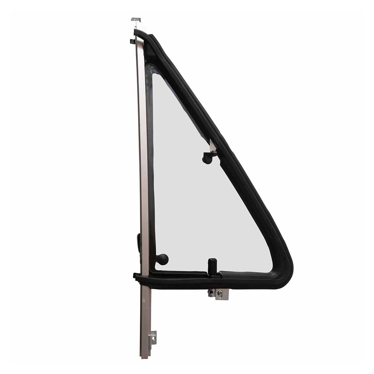 T25 Opening quarter light bar, frame, glass with rubber right side, 198