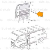 T3 afdekkapje schuifdeurpaneel zilver beige orig.VW 31186716