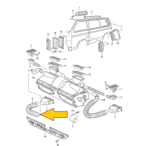 T3 luchtslang onder dashboard 251819721