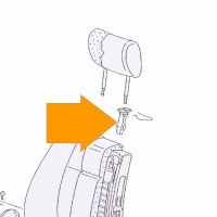 T4 Führung mit Drucktaste Kopfstütze verstellbar, 