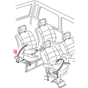 T3 gordel rechtsachter CARAT 255857814 orig.VW