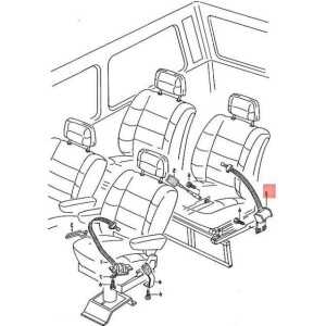 T3 gordel links achter CARAT orig.VW 255857813