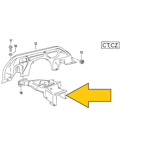 T3 motorbeplatingsdeel CT/CZ 1600cc