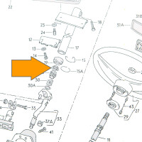 T25 bearing for the lower steering column, 8.79 up to 7.92, 