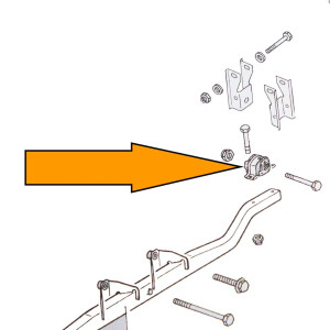 Type2 bay Engine mount for 1600cc T2 Bay 8.71 - 7.79 NOS...