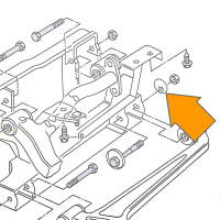 T4 Excentric washer wishbone front, 9.90 - 3.04, orig. VW, O